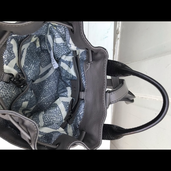 Joy Gryson gray leather backpack crossbody bag - Picture 6 of 8